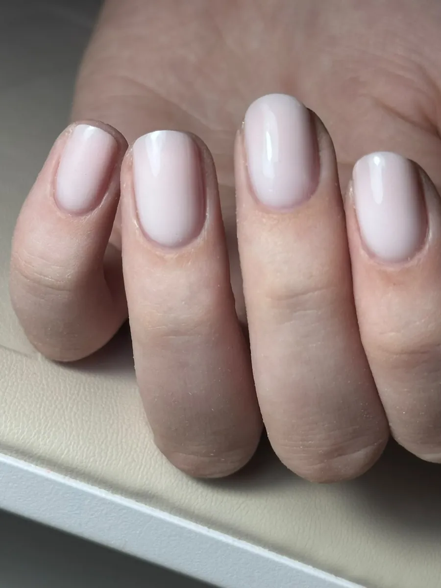 BIAB in milky white